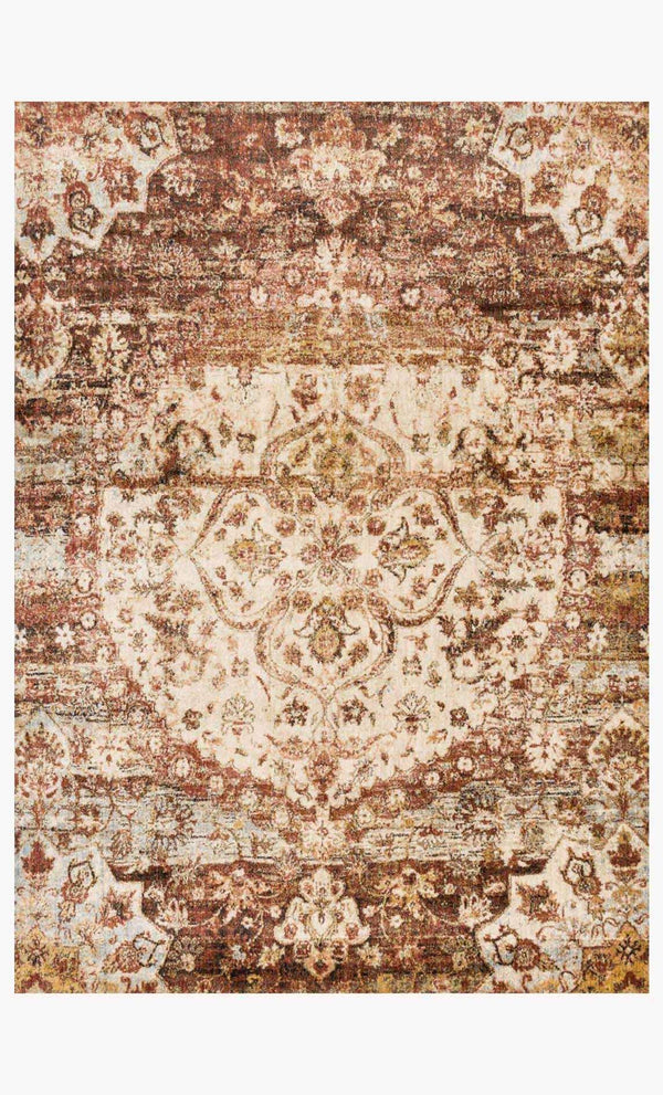 Rectangle loloi Rugs area rugs Anastasia Area Rugs By Loloi Rugs AF-06 Rust-Ivory in 15 Sizes