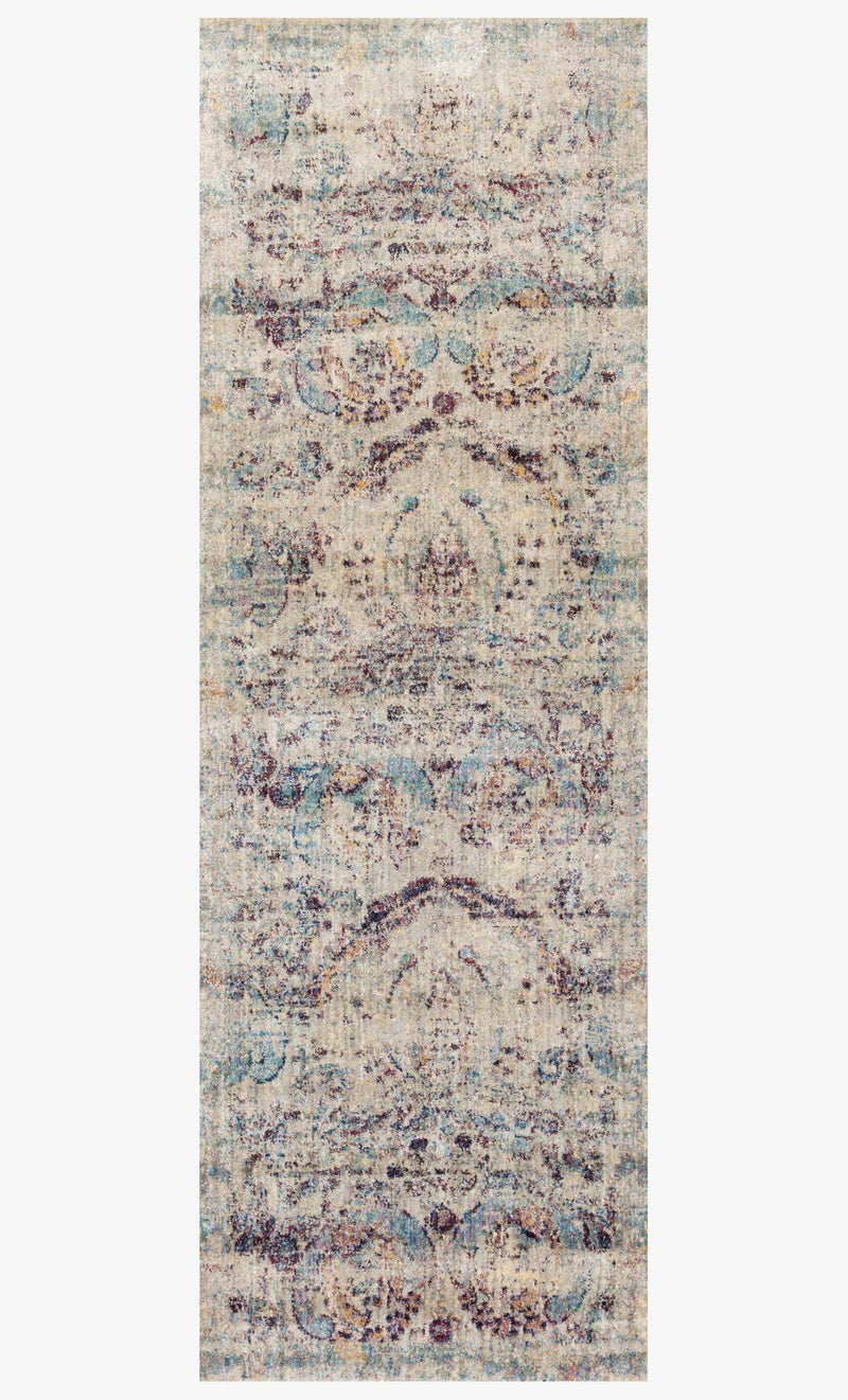 Finished Runners loloi area rugs 2.7 x 8 Anastasia Area Rugs AF-05 Silver-Plum in 15 Sizes