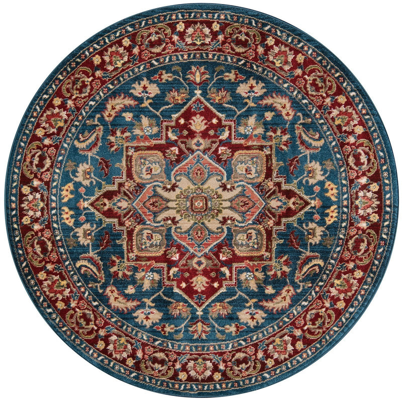 Lenox Blue Area Rugs LE-01 100% Poly Product of Turkey