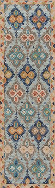 Momeni Area Rugs Tangier Area Rugs Tan-17 Blue 100% Wool HandHooked From India