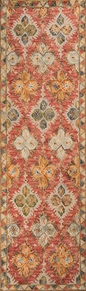 Momeni Area Rugs Tangier Area Rugs Tan-17 Red 100% Wool HandHooked From India