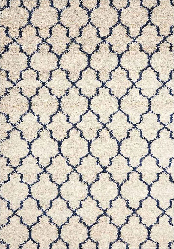 Rect Nourison Shags Shag Rugs Amore Collection By Nourison Amor2 Ivory-Blue Unique Shapes and Sizes