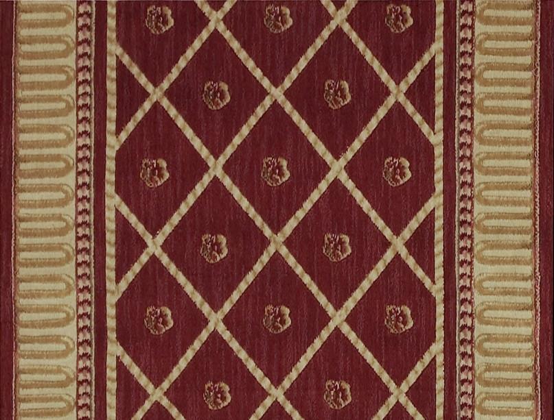 Nourison Stair Runner Ashton House Red Stair Runner Trellis AS03-SIE - 27in- Sold By the Foot