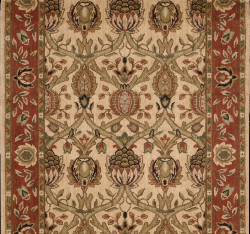 Nourison Stair Runner Grand Parterre Stair Runner PT04-BEIGE 30 Inch Sold By the Foot