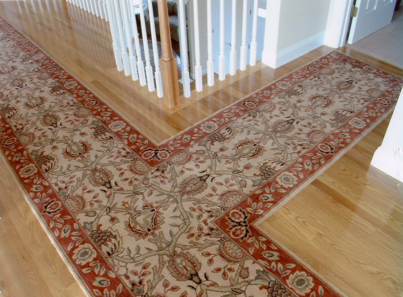 Nourison Stair Runner Grand Parterre Stair Runner PT04-BEIGE 30 Inch Sold By the Foot