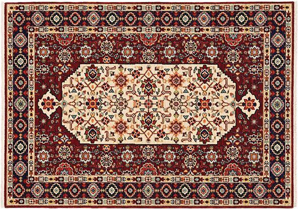 Lilihan Area Rugs1802W Ivory Kazak Wool-Nylon In 8 Sizes By OW Rugs
