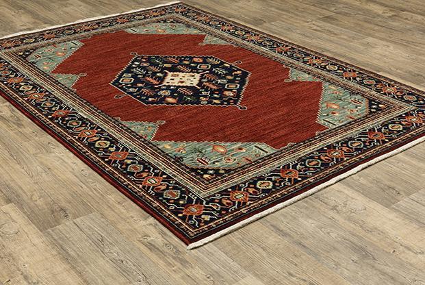 Lilihan Area Rugs 5503m Red Kazak Wool-Nylon In 8 Sizes By OW Rugs