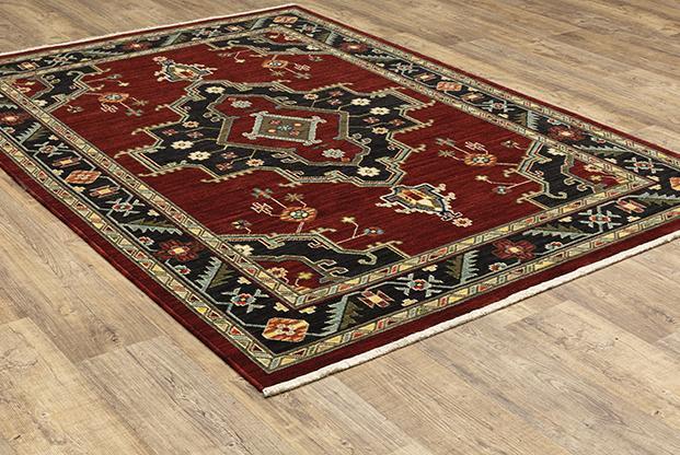 Lilihan Area Rugs 92R Red Kazak Wool-Nylon Blend In 8 Sizes By OW Rugs