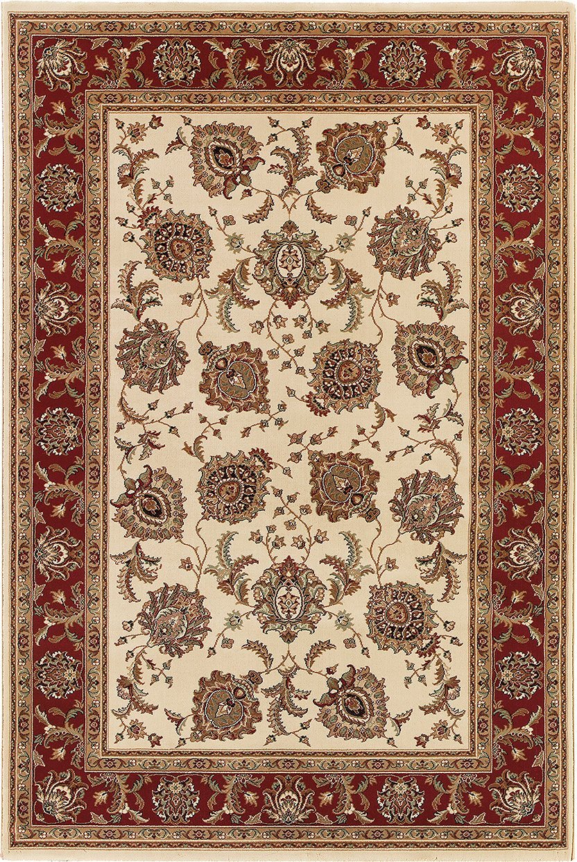 Oriental Weavers Area Rugs OW Rugs Ariana Area Rugs 117j Ivory-Red Polypropylene Made In USA