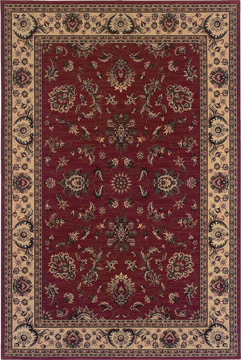 Oriental Weavers Area Rugs OW Rugs Ariana Area Rugs 311c Red-Ivory Polypropylene Made In USA