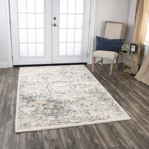 Rizzy Home Area Rugs Bristol Area Rugs BRS101 Beige-Blue RizzyHome Turkey