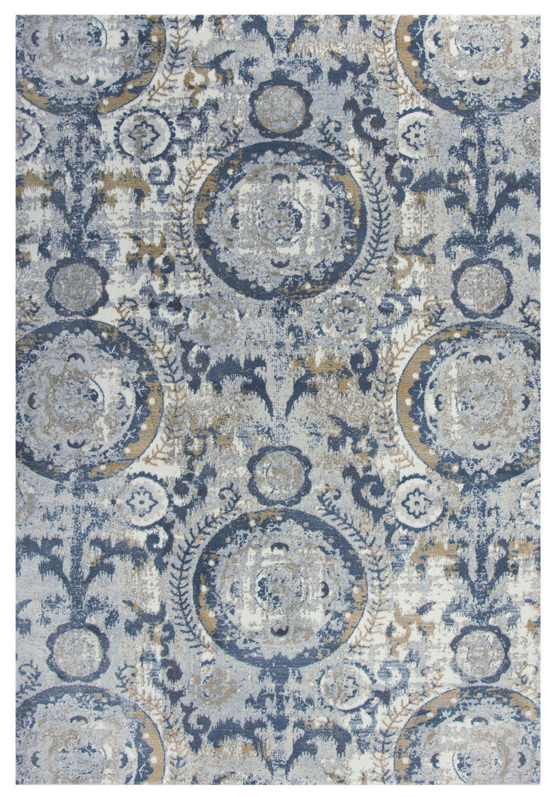 Rizzy Home Area Rugs Bristol Area Rugs BRS107 Beige-Blue Rizzy Home Turkey