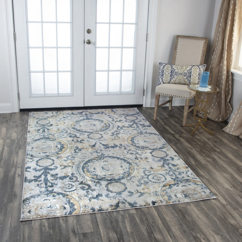 Rizzy Home Area Rugs Bristol Area Rugs BRS107 Beige-Blue Rizzy Home Turkey