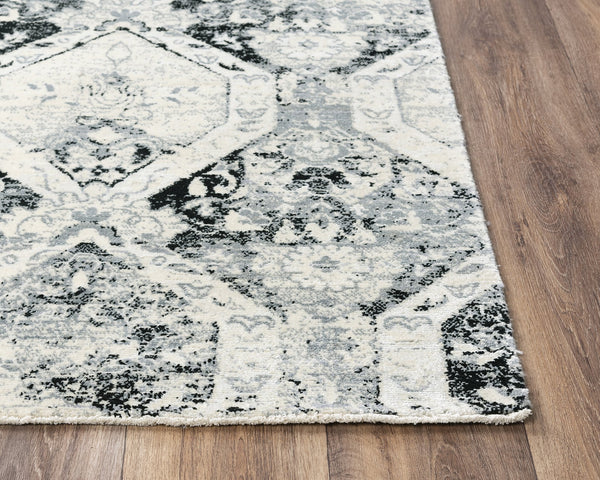 Rizzy Home Area Rugs Couture Area Rugs CUT112 Grey in 5 Sizes 80%Wool-20%Visc By RizzyHome