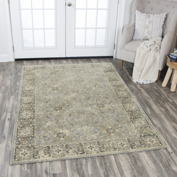 Rizzy Home Area Rugs Gossamer Area Rugs By RizzyHome GS6796 Gray100% Wool From India