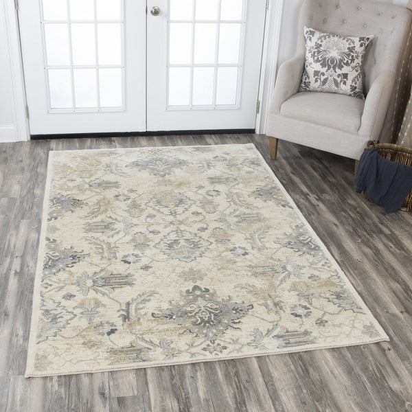 Rizzy Home Area Rugs Gossamer Area Rugs By RizzyHome GS7222 Beige100% Wool From India