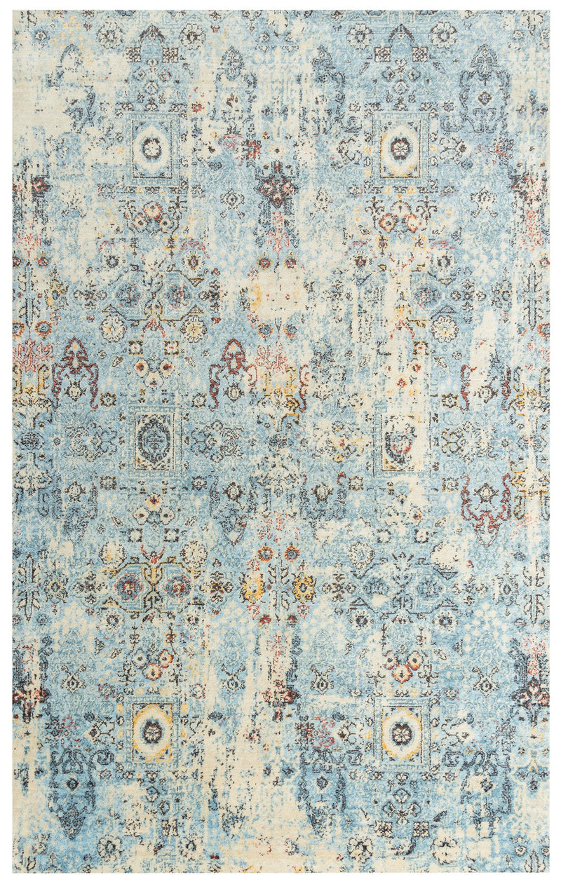 Rizzy Home Area Rugs Ovation Area Rug OVA-107 Blue in 5 Sizes 100% Wool