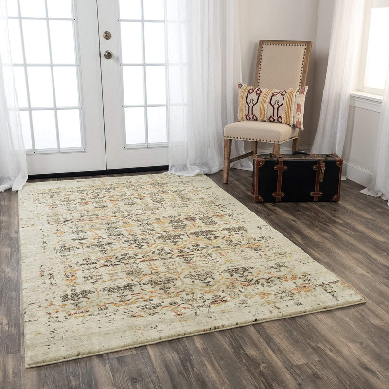 Rizzy Home Area Rugs Ovation Area Rug OVA-109 Beige in 5 Sizes 100% Wool
