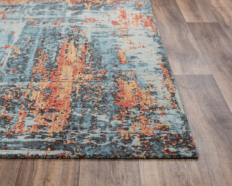 Rizzy Home Area Rugs Premier Area Rugs PMR101 Blue Rug By Rizzy Home