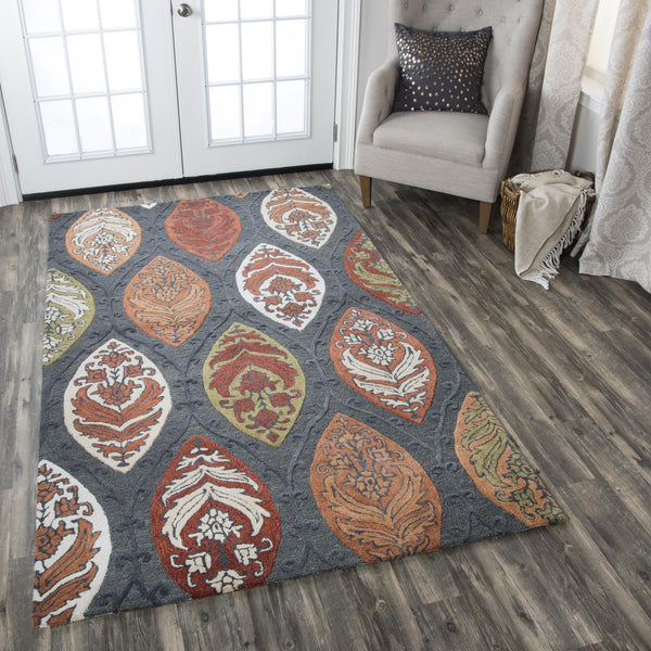 Resonant Area Rugs RS775A Gray-Multi Wool Hand Tufted 5 Sizes