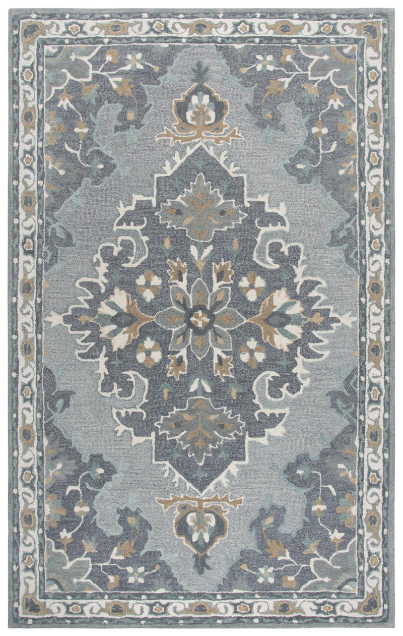Resonant Area Rugs RS933A Gray Wool Hand Tufted 5 Sizes