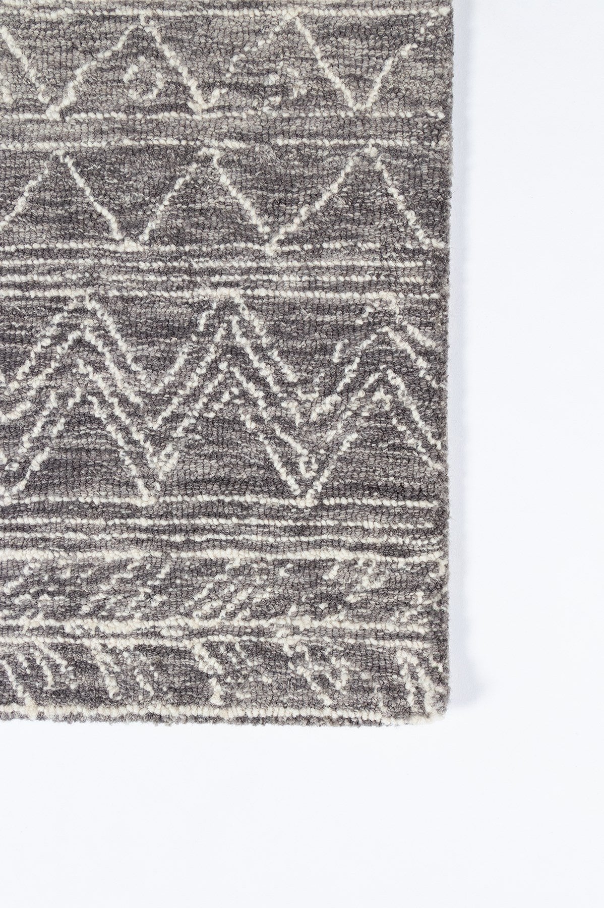 Mallorca Grey Area Rugs MRC-01 Grey 6 Sizes Hand Hooked Wool