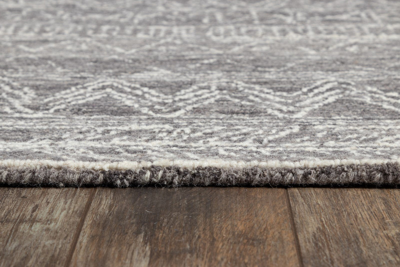 Mallorca Grey Area Rugs MRC-01 Grey 6 Sizes Hand Hooked Wool