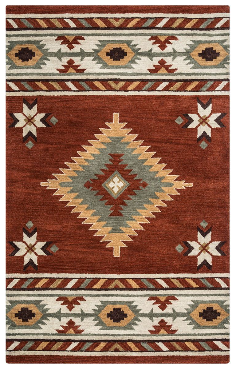 Rug Depot Home Southwest Area Rugs SU-1822 Red Hand Tufted 100% Wool From India