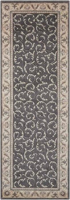 Rug Depot Home Stair Treads Somerset Stair Treads ST-02 Charcoal 27Inx9in With Matching Area Rugs
