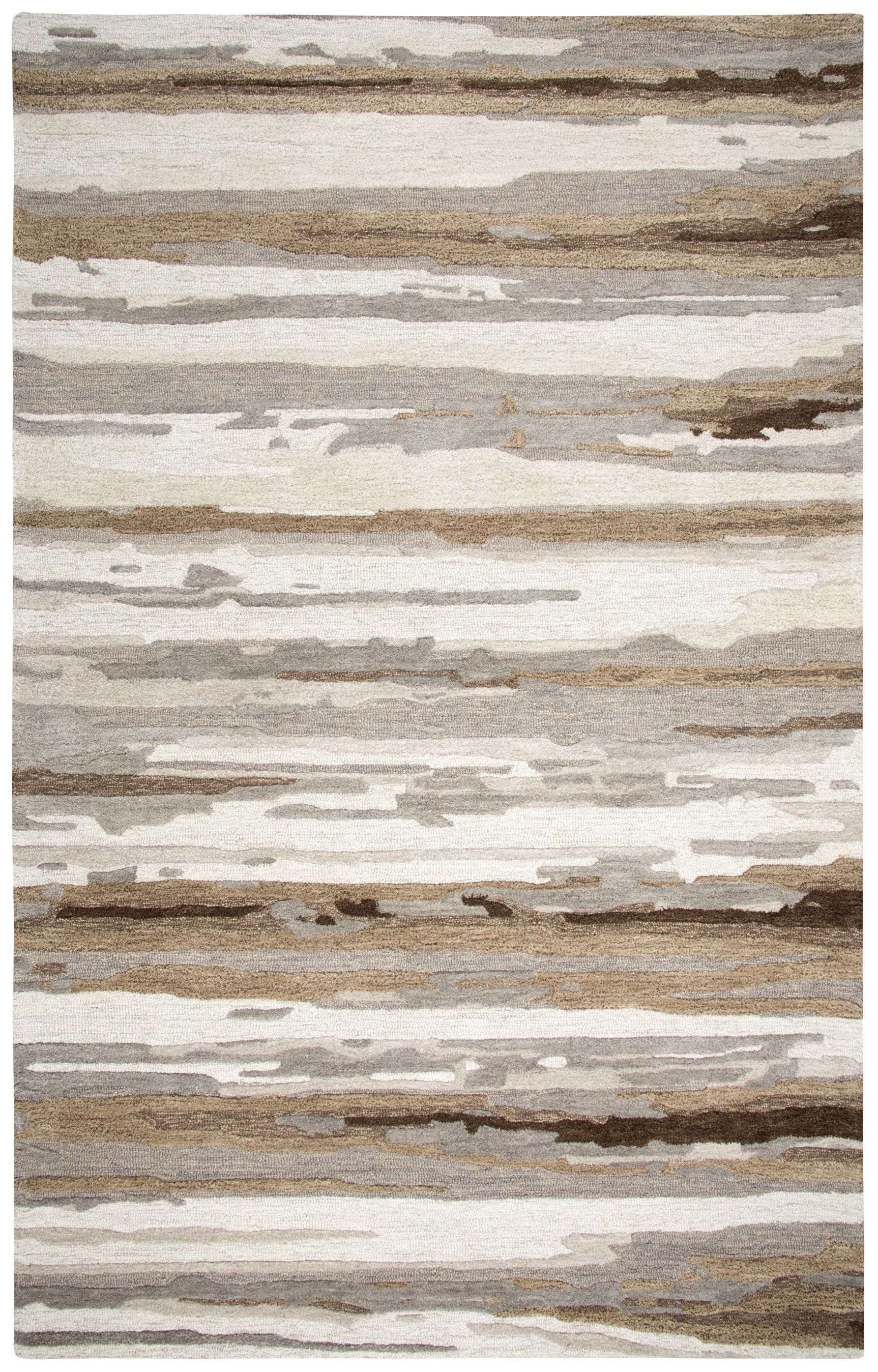 Vogue Area Rugs VOG101 Tan Wool Contemporary Design in 5 Sizes