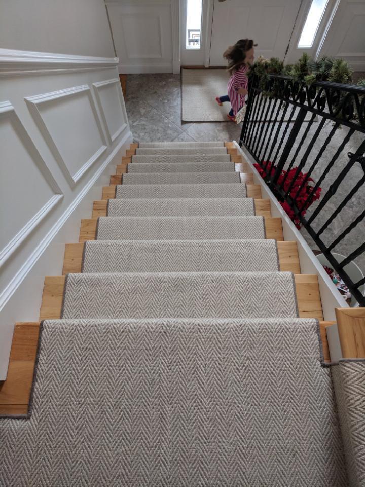 RugDepot Stair Runner Heatherly Cashmere Wool Herringbone Project-Call For Quote
