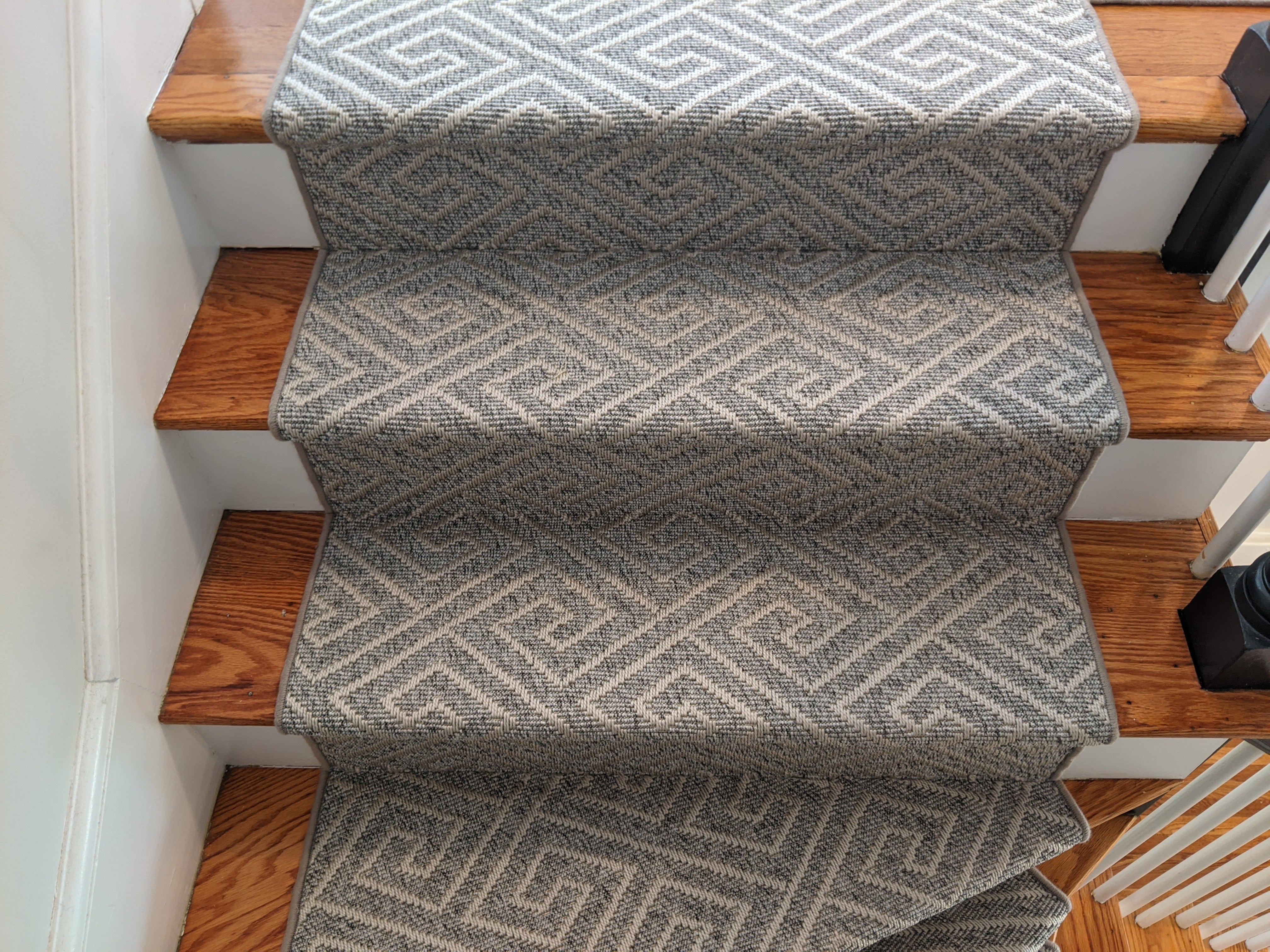 Garrick Dove 32 Lt Grey Stair Runner Custom Installation