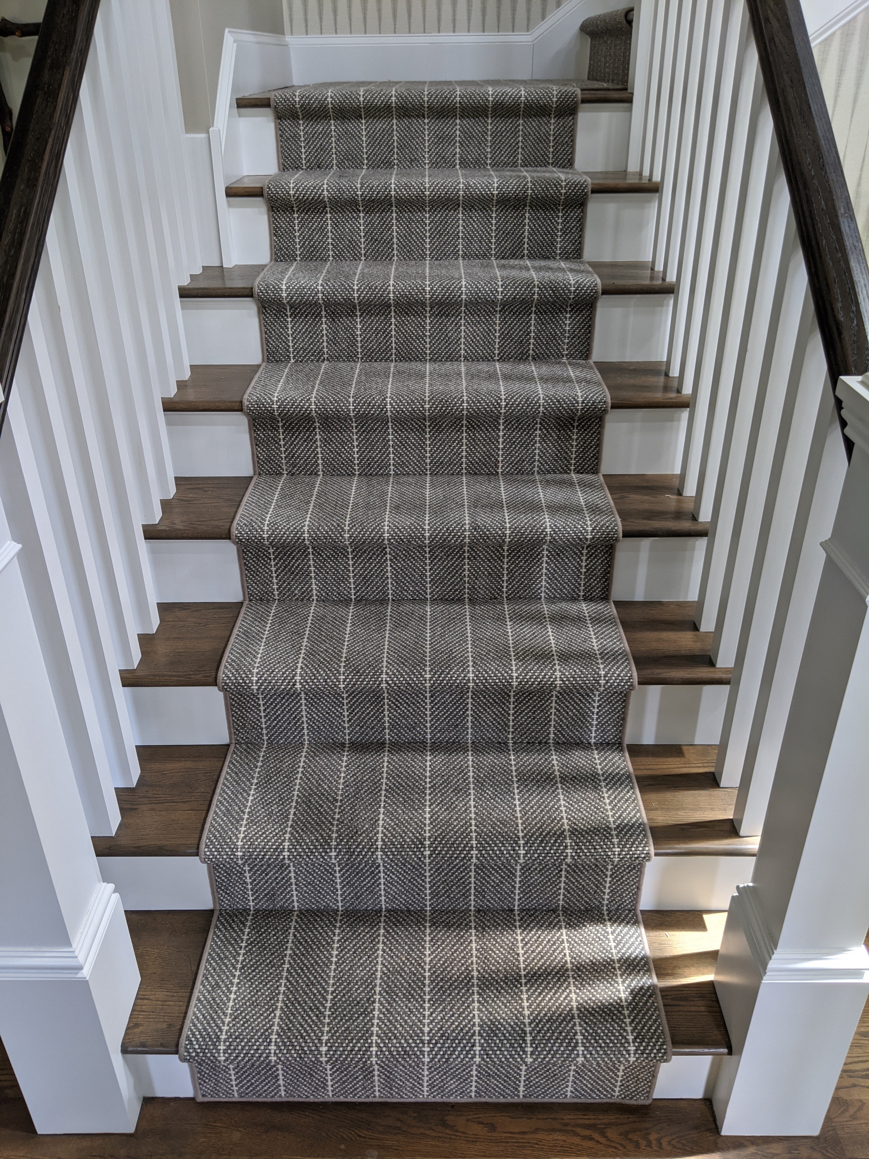 Addington  6251-0004 Dk Grey Custom Stair Runner Installation