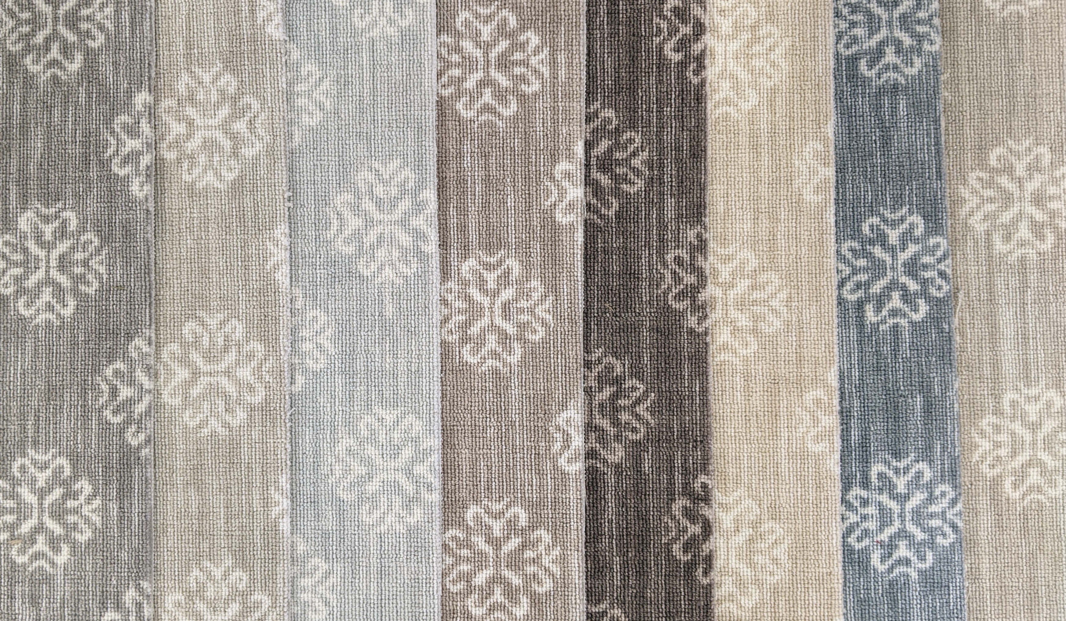 Mandarin Collage of all 8 Colors Available in Area Rugs-Stair Treads and Stair Runners