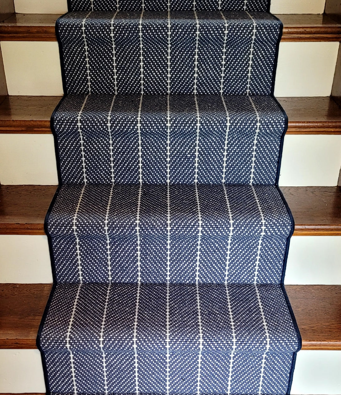 Custom Cut Addington Navy Stair Runner