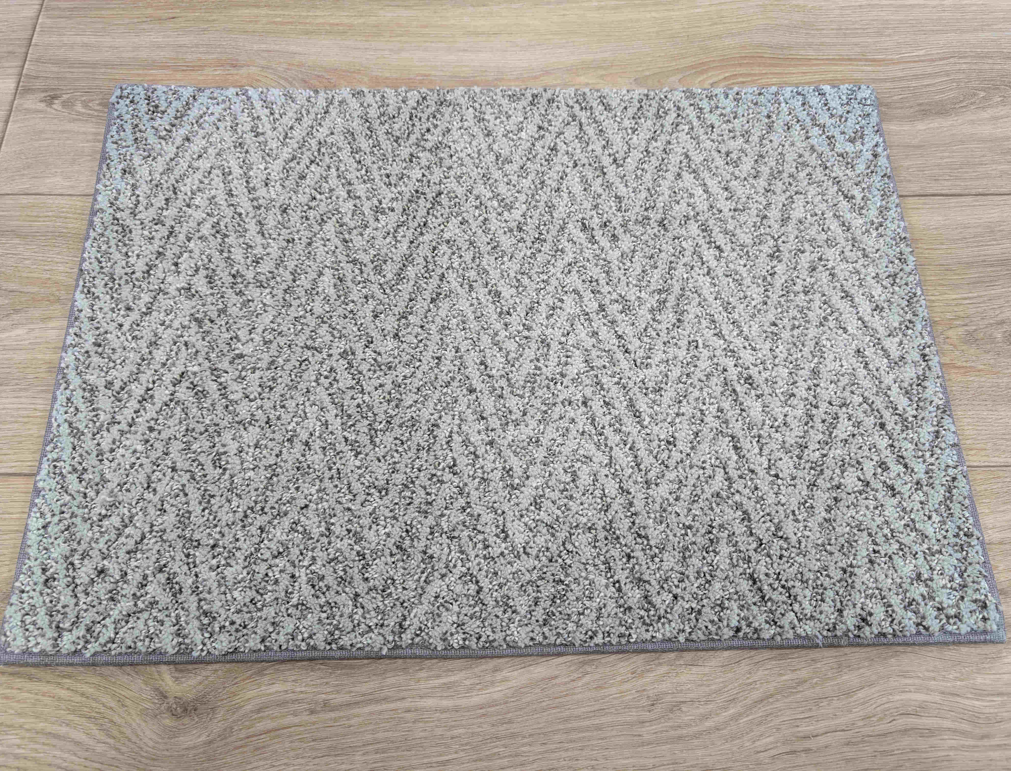 Tuftex Custom Runner Herringbone Stair Runner ZZ258-572 Mindful Grey in Many Sizes Looks Like Wool
