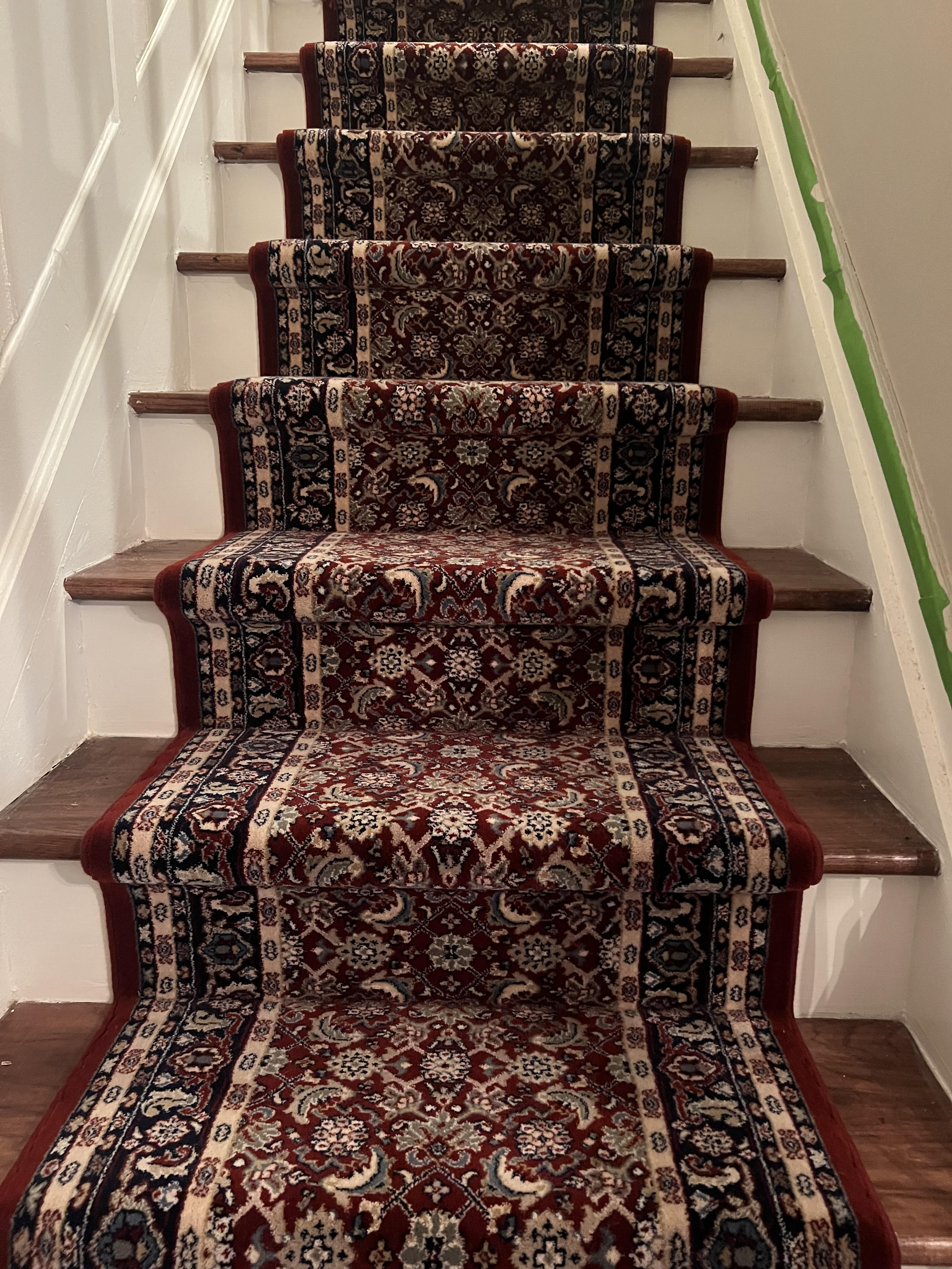 Dynamic Stair Runner Brilliant Herati Red Stair Runner 72240-330-Custom Stair Runner Project