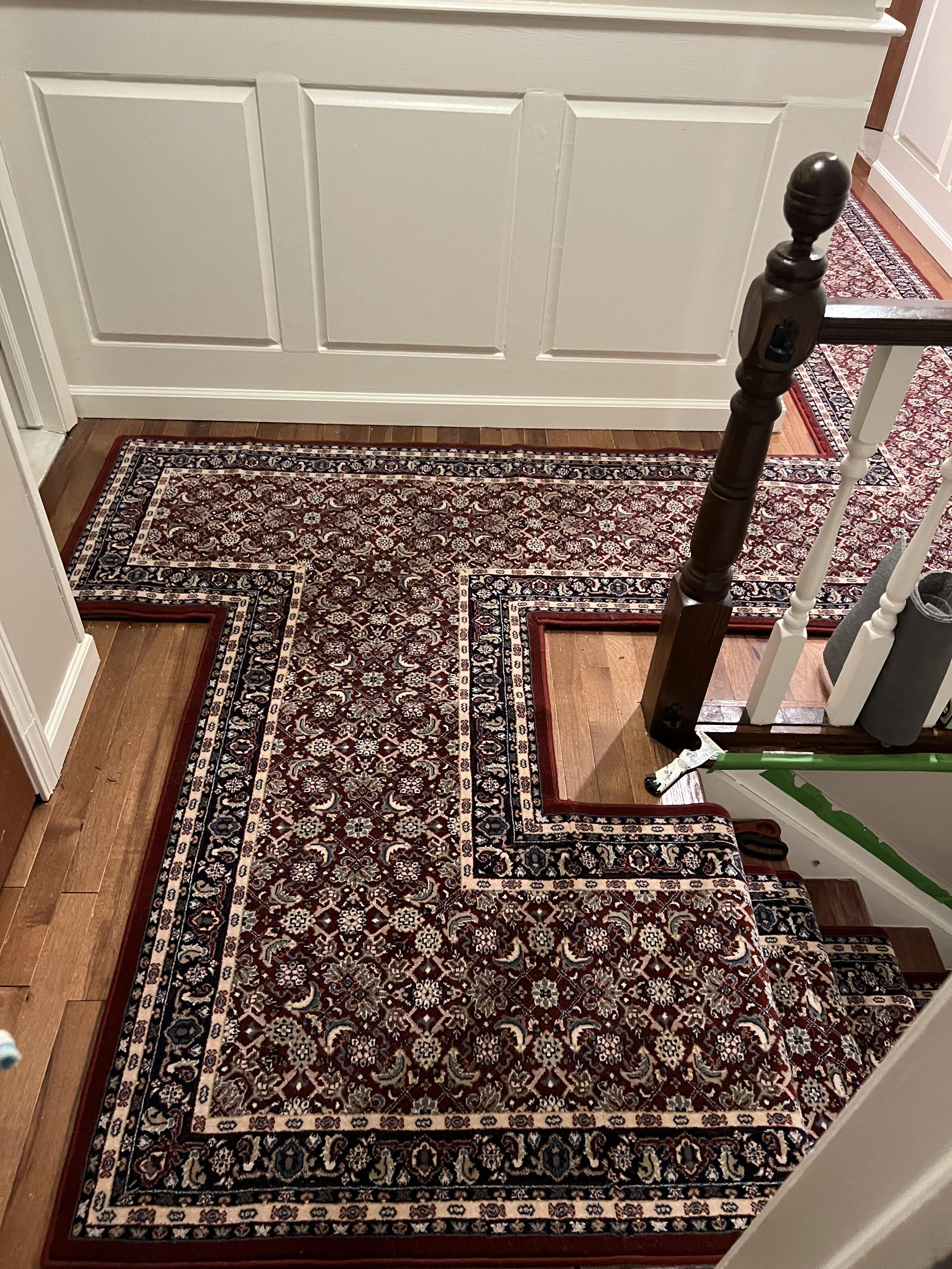 Dynamic Stair Runner Brilliant Herati Red Stair Runner 72240-330-Custom Stair Runner Project