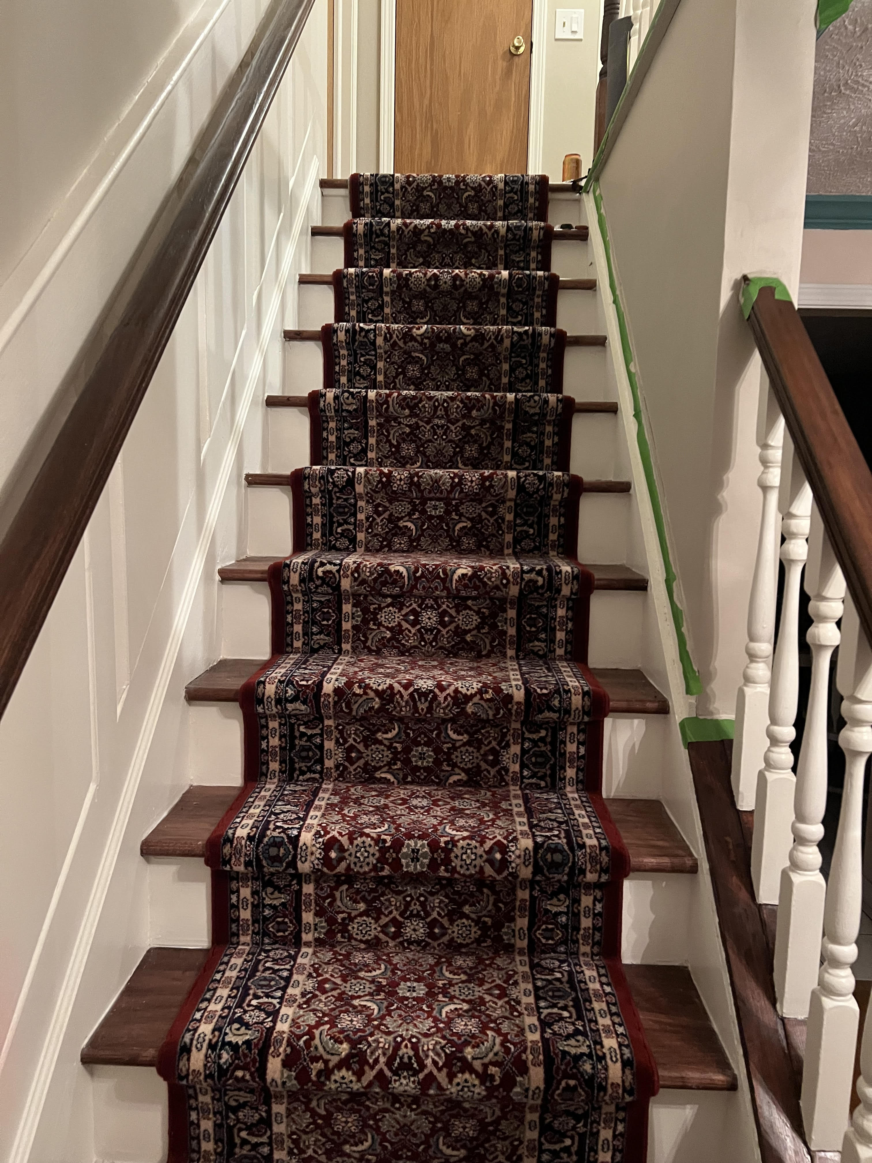 Dynamic Stair Runner Brilliant Herati Red Stair Runner 72240-330-Custom Stair Runner Project