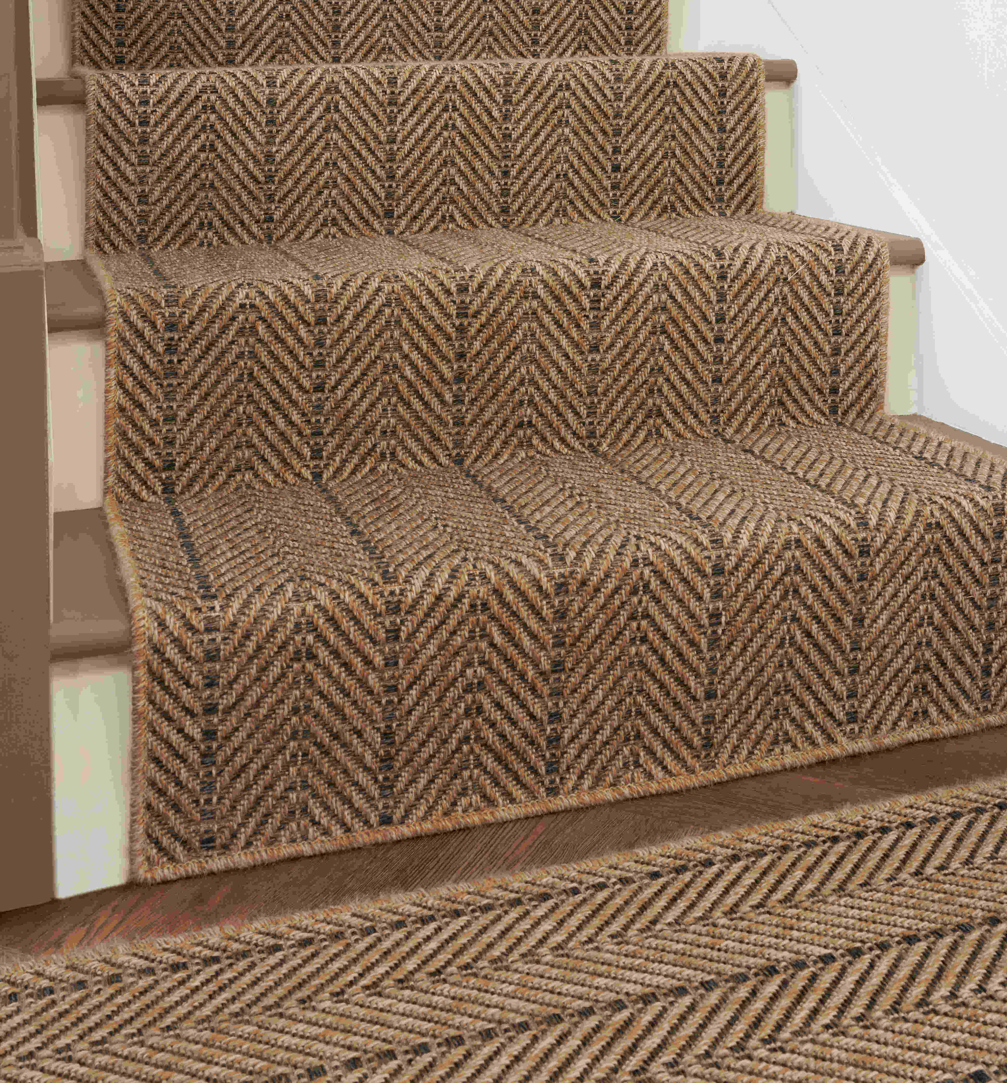 Nourison Stair Runners All Seasons Indoor-Outdoor Chevron Sisal Stair Runners and Area Rugs