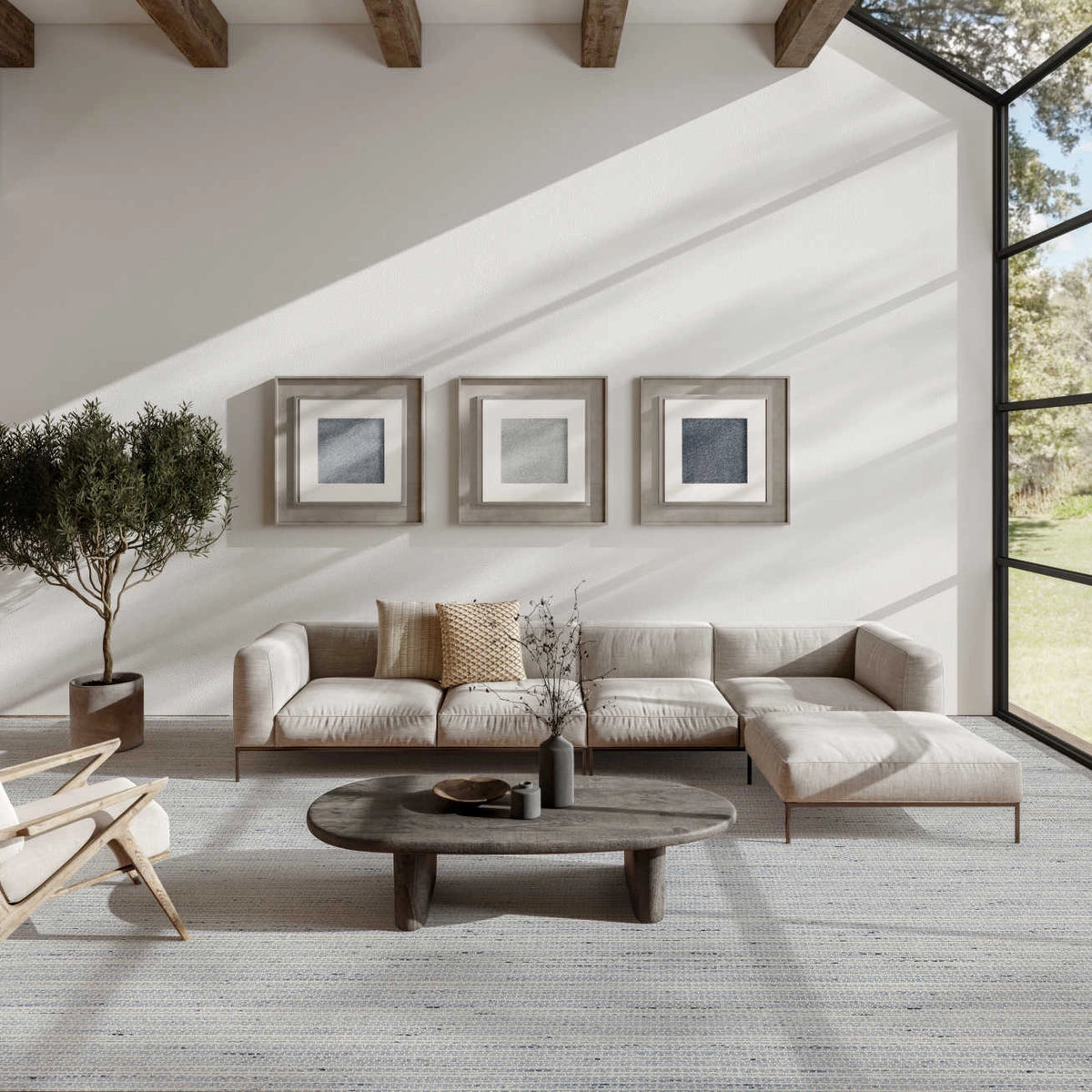Nourison Stair Runners Island Striae Sea Breeze Stair Runner and Area Rugs By Craftworks