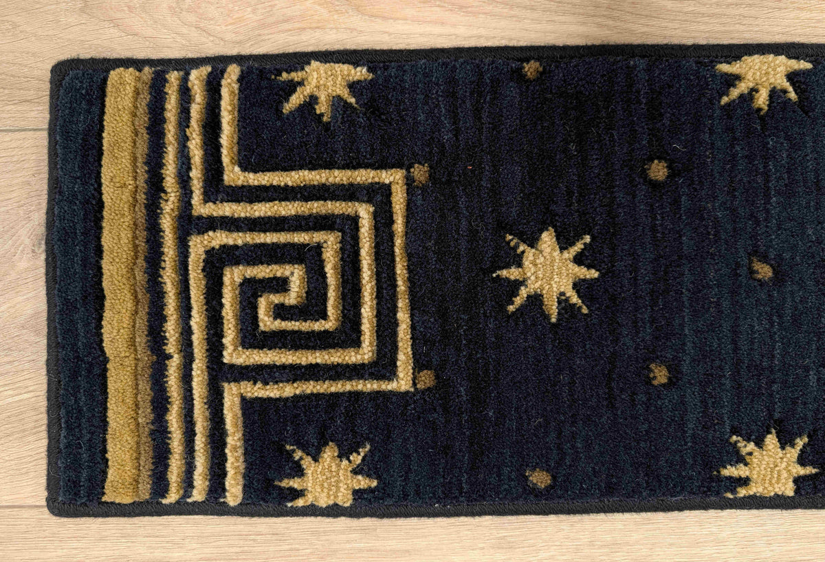 Nourison Stair Treads Cosmopolitan Celestial C95R Midnight 36in x 9in Set of 15 Stair Treads
