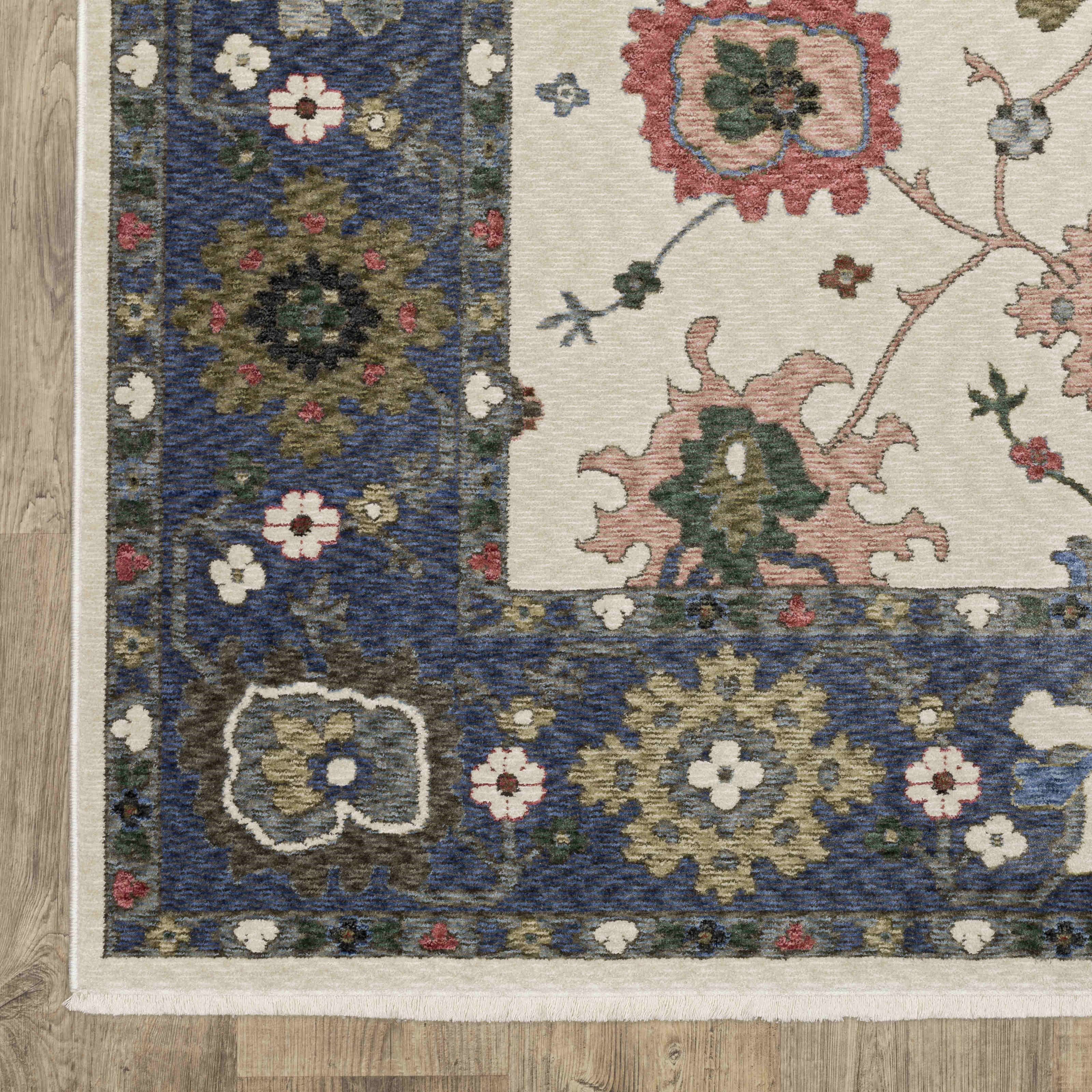 Oriental Weavers Area Rugs Hastings Area Rugs HA01e Ivory/Blue in Many Sizes