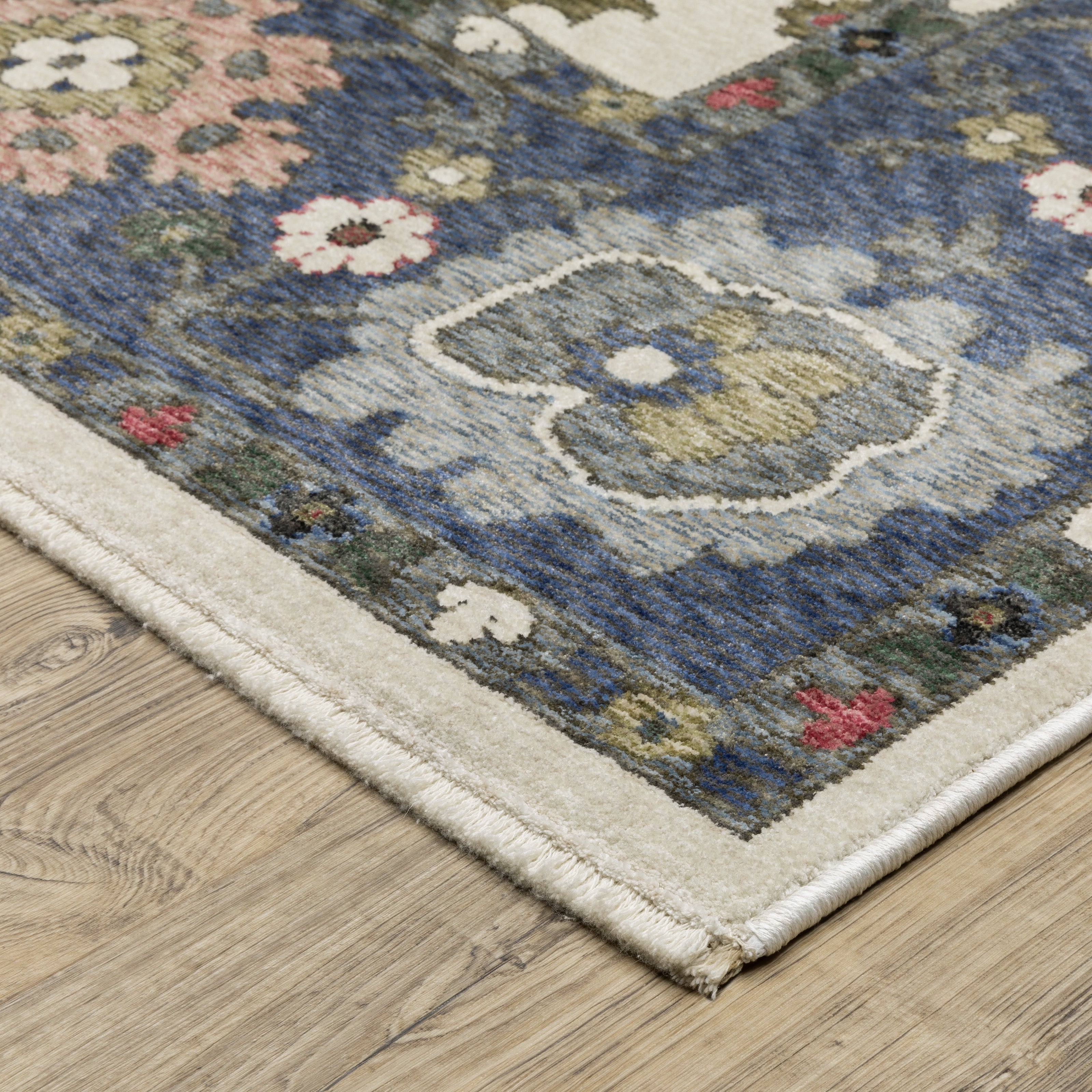 Oriental Weavers Area Rugs Hastings Area Rugs HA01e Ivory/Blue in Many Sizes