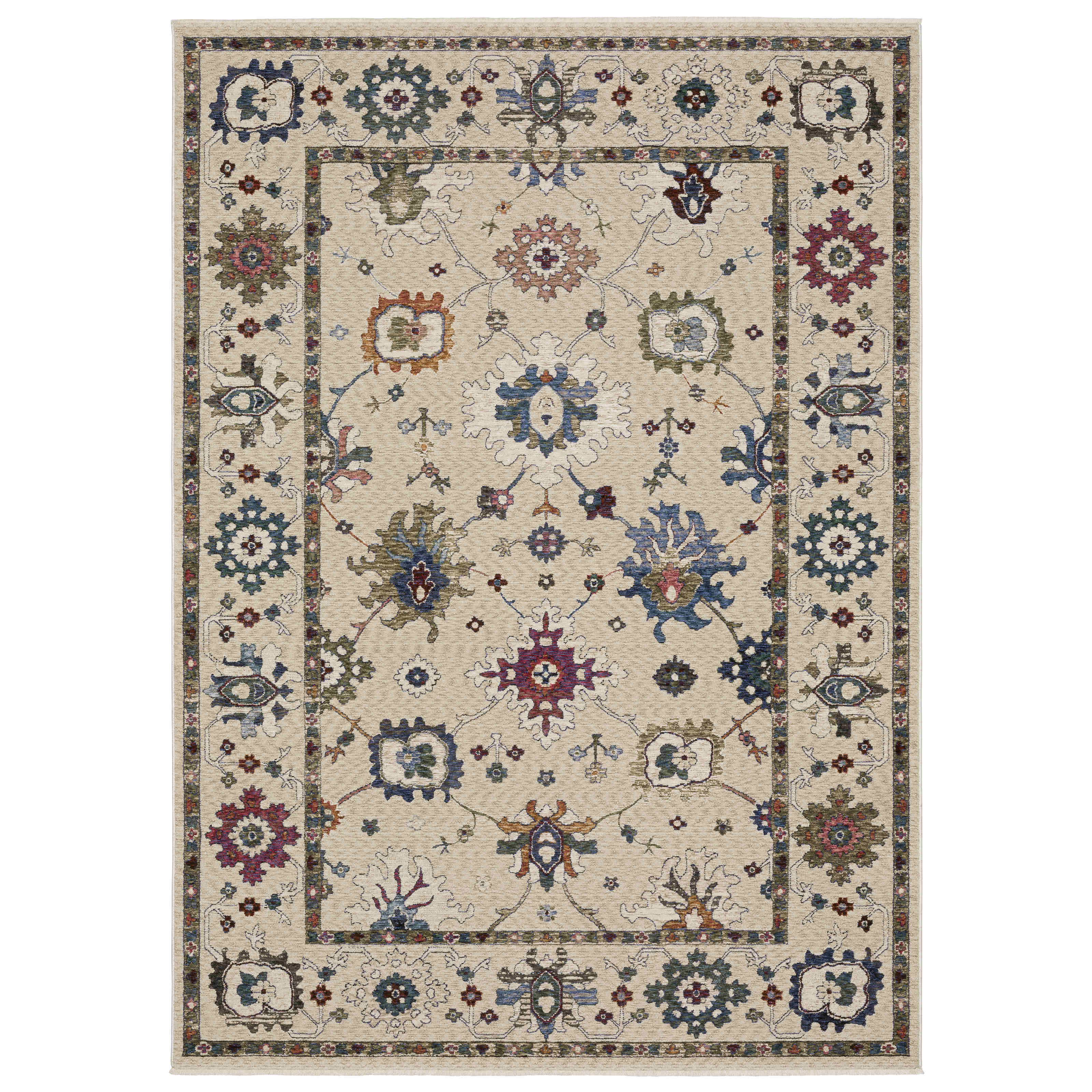 Oriental Weavers Area Rugs Hastings Area Rugs HA01w Beige-Beige in Many Sizes