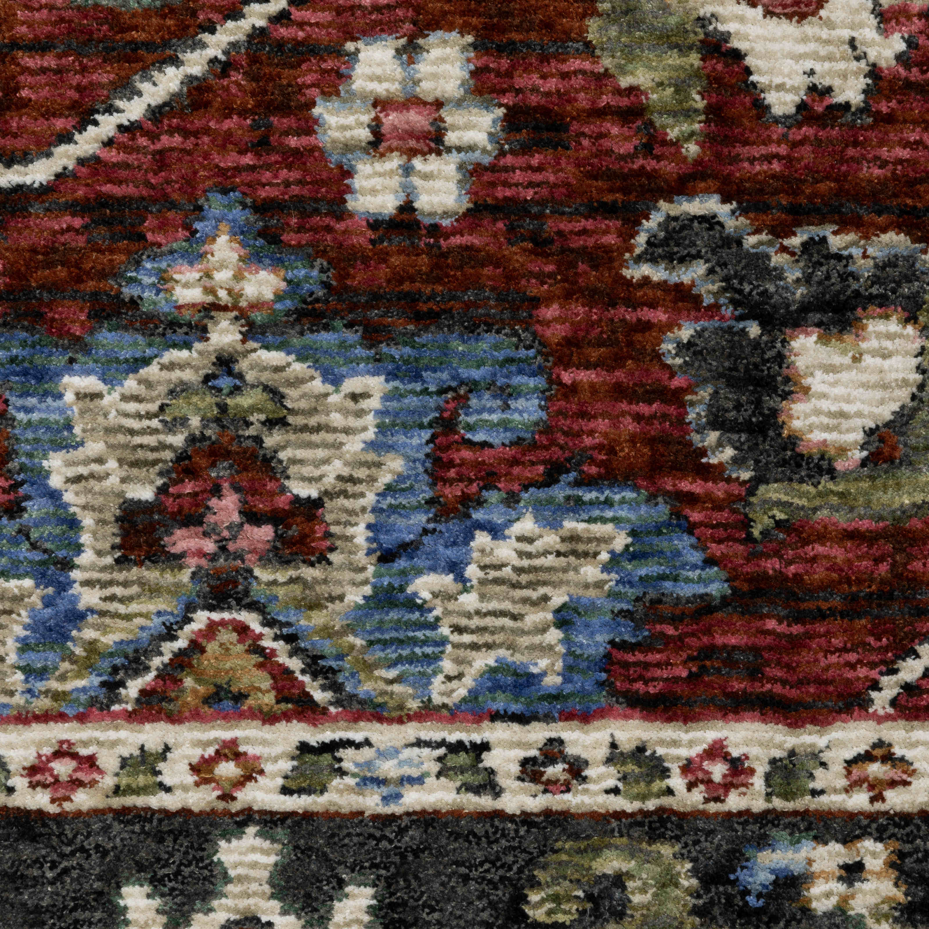 Oriental Weavers Area Rugs Hastings Area Rugs HA03v Red-Black in Many Sizes