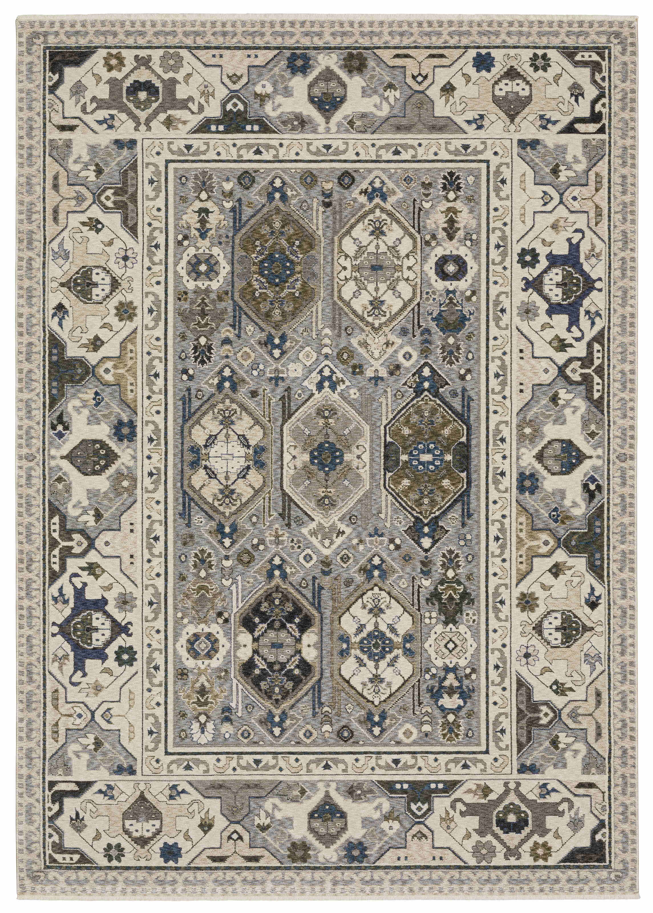 Oriental Weavers Area Rugs Hastings Area Rugs HA04u grey-Ivory in Many Sizes