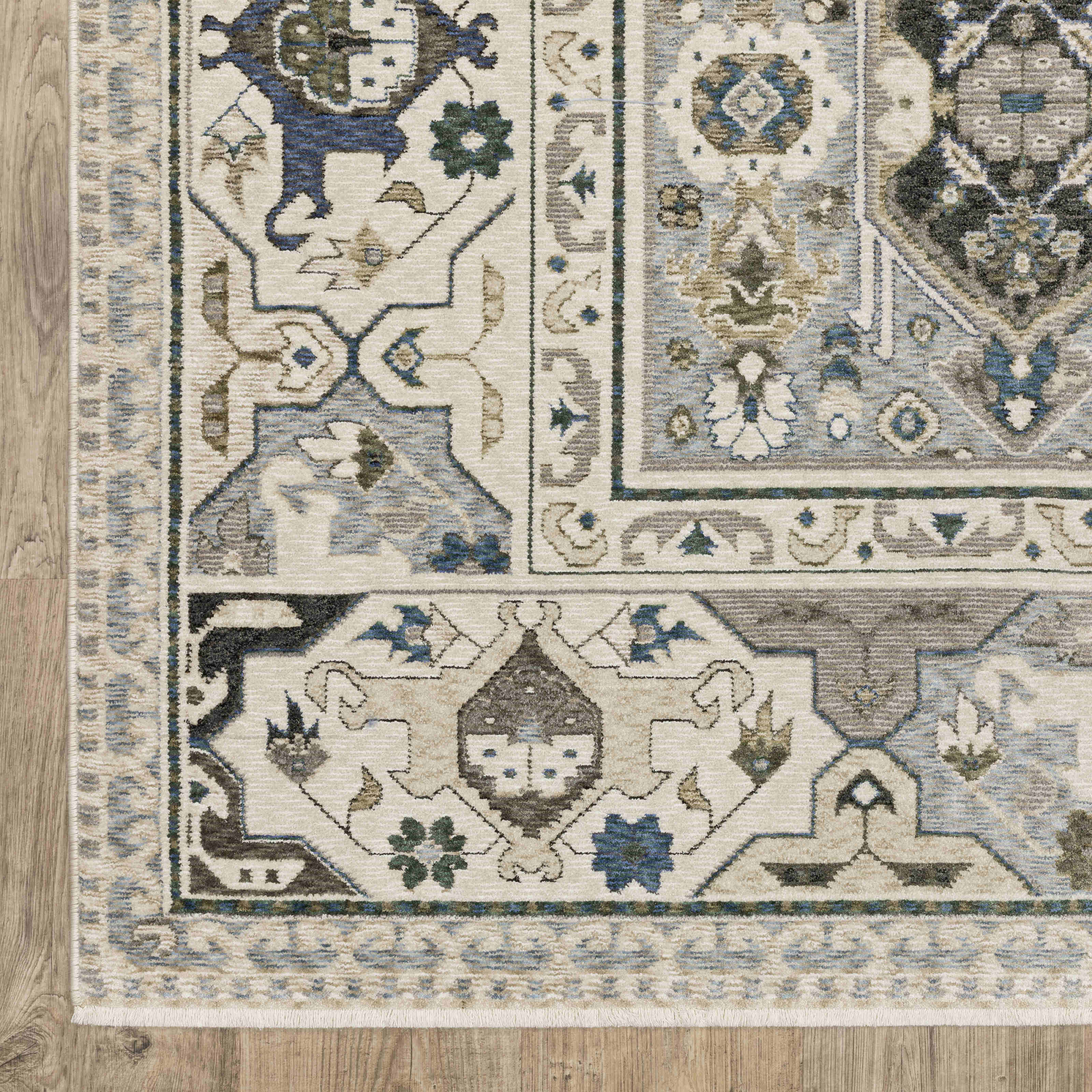 Oriental Weavers Area Rugs Hastings Area Rugs HA04u grey-Ivory in Many Sizes