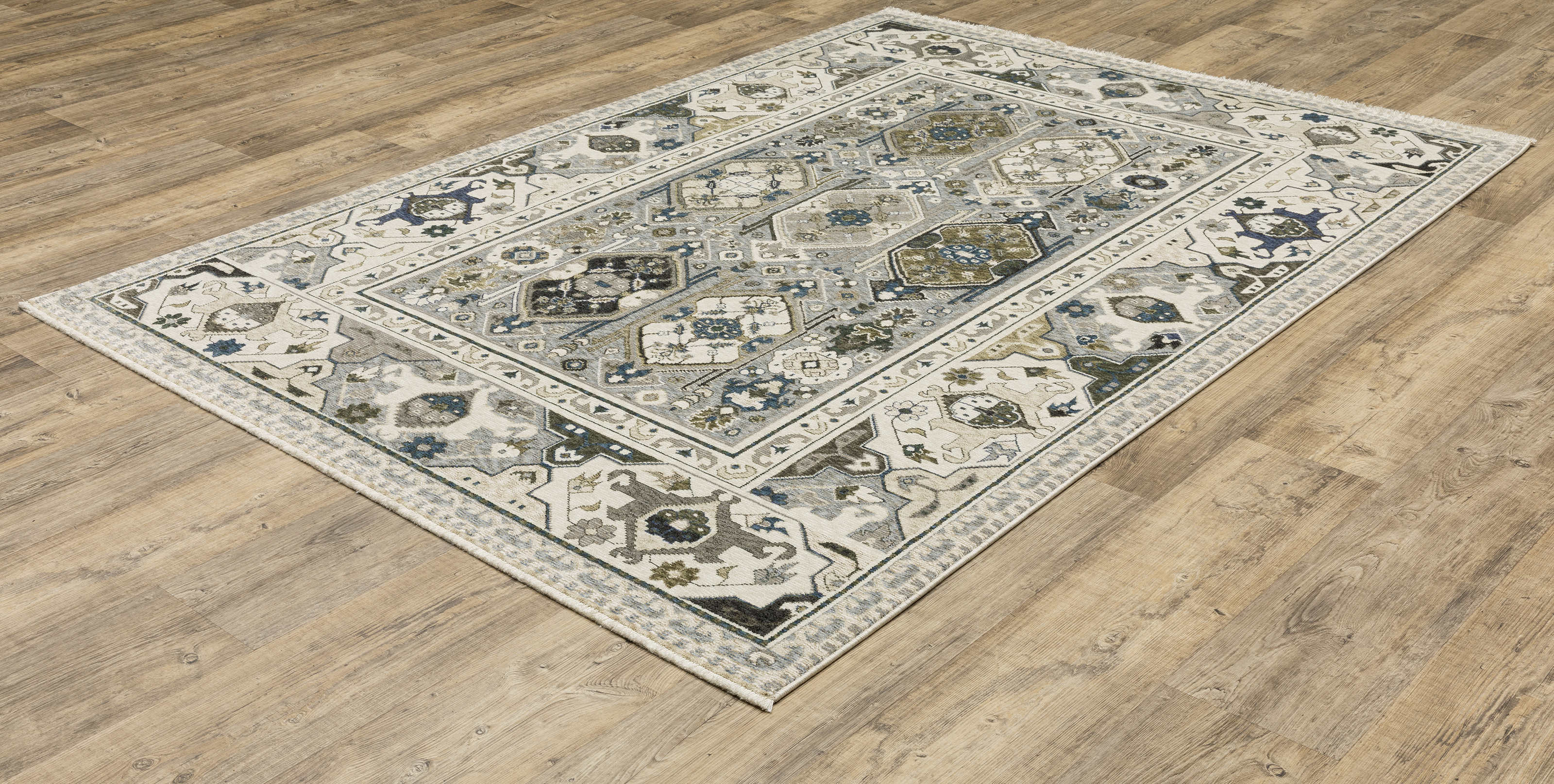 Oriental Weavers Area Rugs Hastings Area Rugs HA04u grey-Ivory in Many Sizes