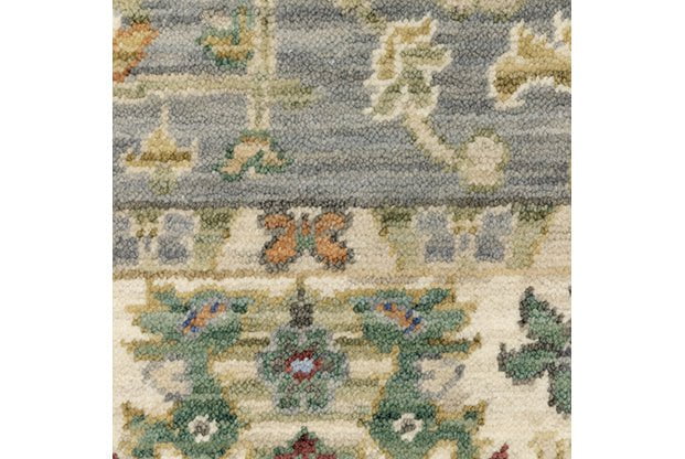 Lucca Area Rugs 2063L Blue Oushak Wool-Nylon In 8 Sizes By OW Rugs